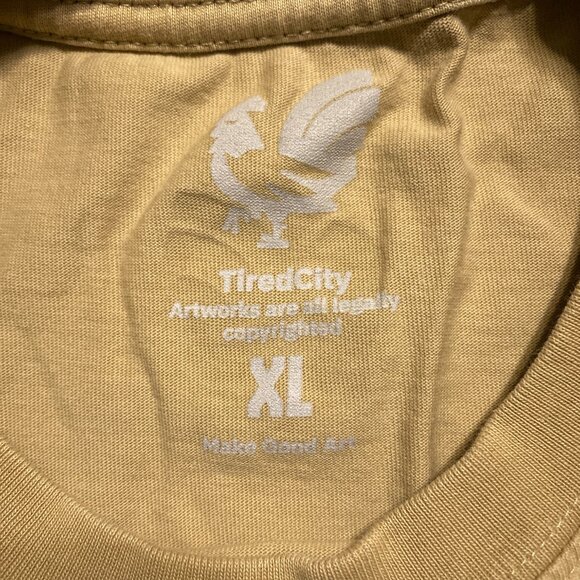 Youth Tired City x Ngoicanthulanh Embe Mona Lisa Portrait T-Shirt Beige XLarge - Picture 5 of 6